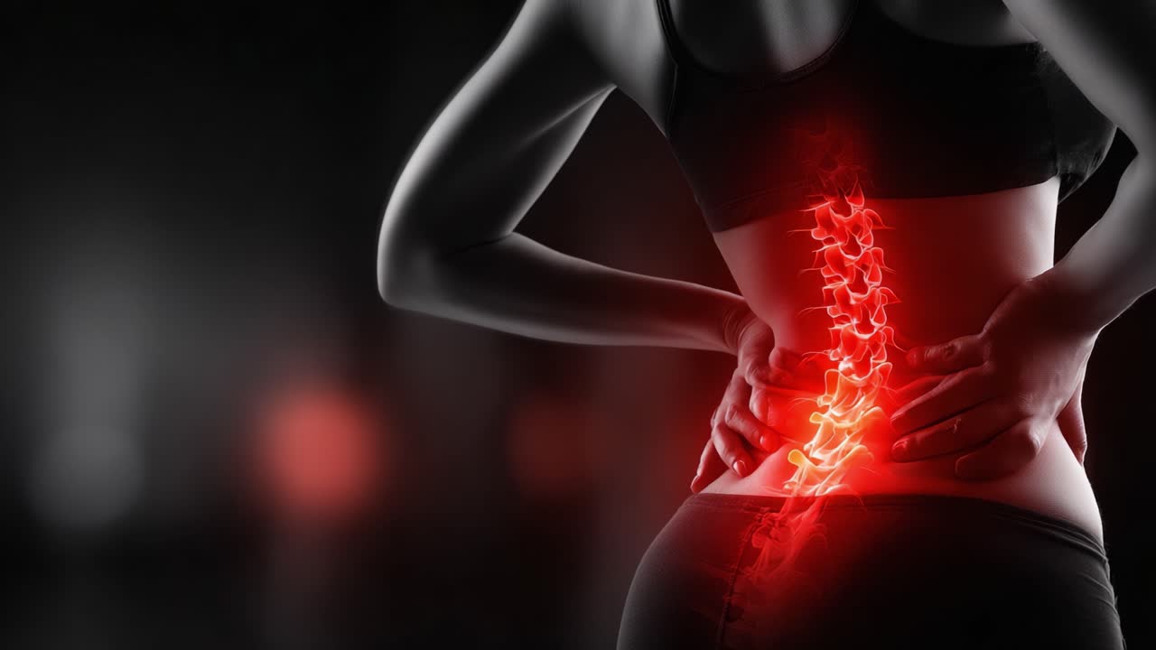 A Visual Representation of Spinal Health: Understanding the Importance of Back Care and Pain Management through a Striking Image of Lumbar Support and Relief Techniques