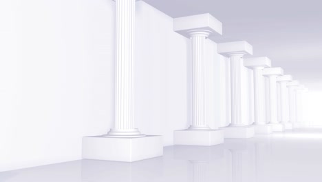 white columns corridor