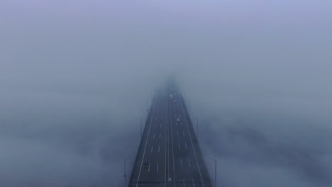 Highway-bridge-over-a-cloud-of-dreamy-atmosphere