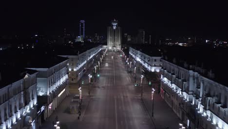 empty city street at night