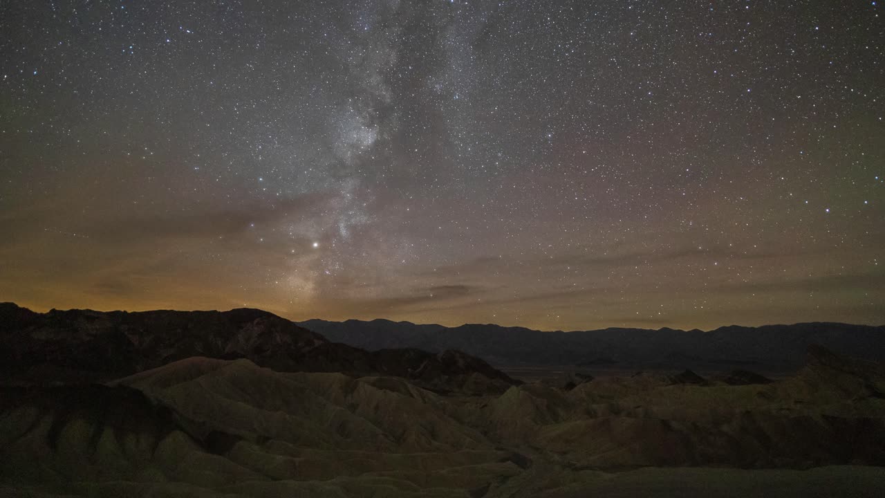 Milky Way over Death Valley Mountains