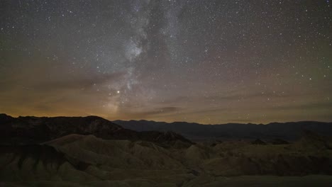milky way over death valley mountains