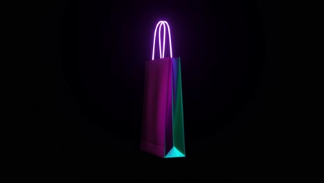 neon shopping bag