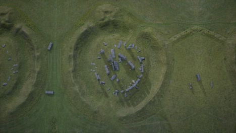 aerial view of stonehenge in england