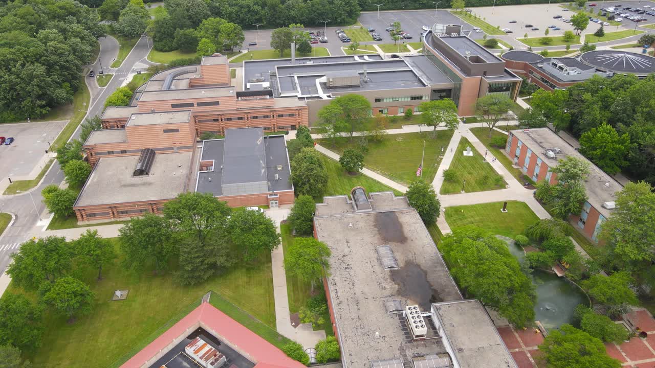 Aerial View of a University Campus