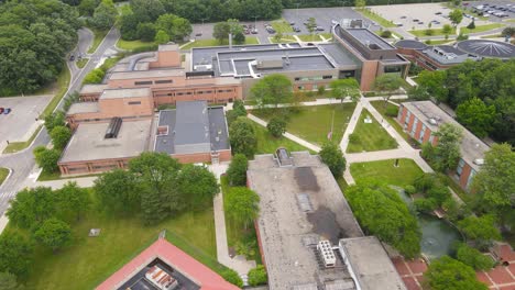 aerial view of a university campus