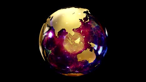 abstract globo giratorio estilizado del planeta. diseño creativo y tecnológico del planeta tierra. en bucle