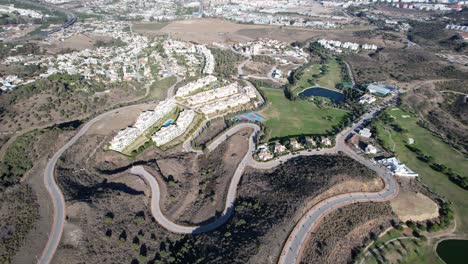 Luftaufnahme-Des-Golfclubs-Mijas,-Malaga,-Spanien