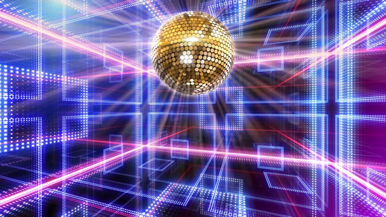bola de espejo disco luces club de baile fiesta brillo de fondo