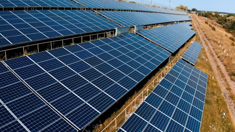 power generators produce electricity with solar energy. ecologically clean electrical industry.