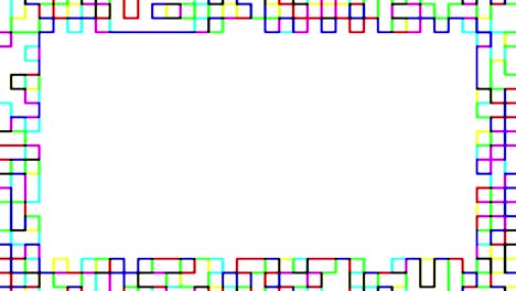 marco de cuadrados parpadeantes de varios colores