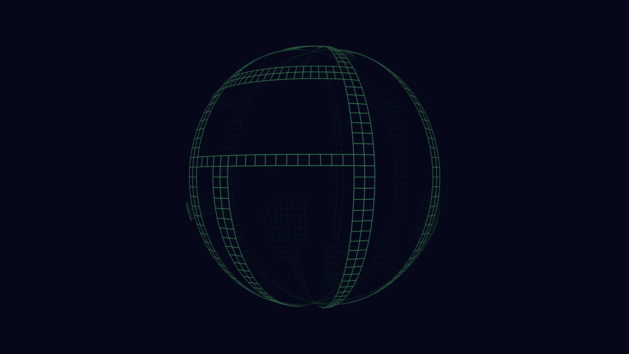 선과 점을 가진 지구 지구는 지도 및 내비게이션을위한 3d 시각화입니다.
