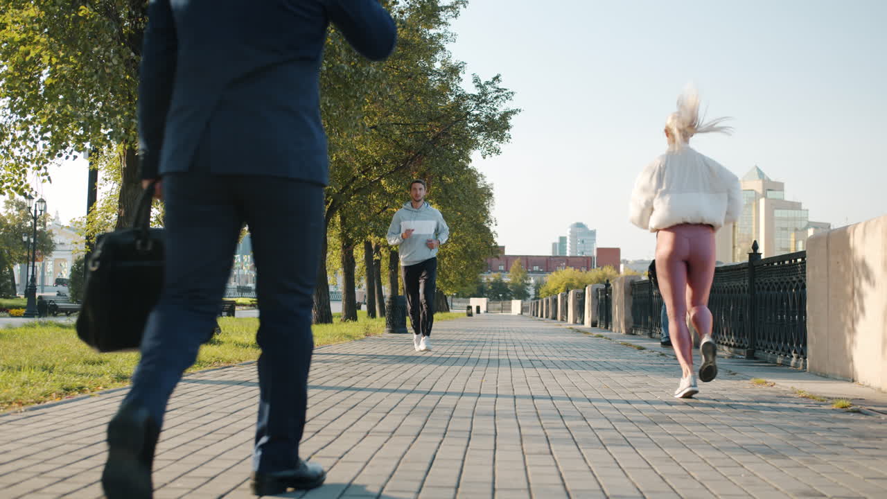 People in a City Park