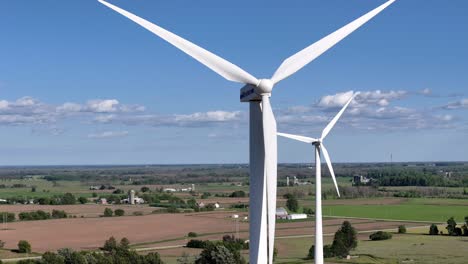 wind turbines in northeast wisconsin turn in the wind producing electricity