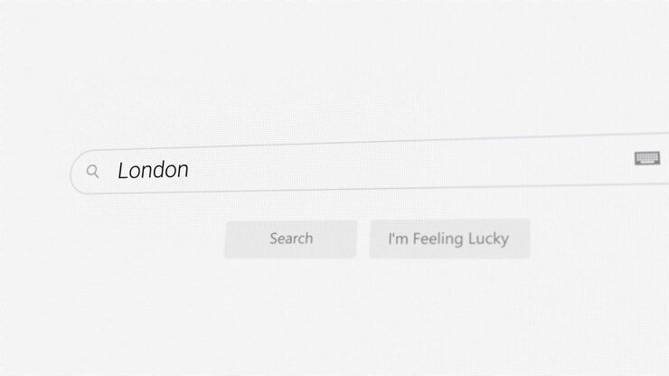 Ricerca di Londra sul browser Internet