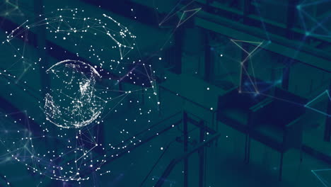 animation of network of connections over office
