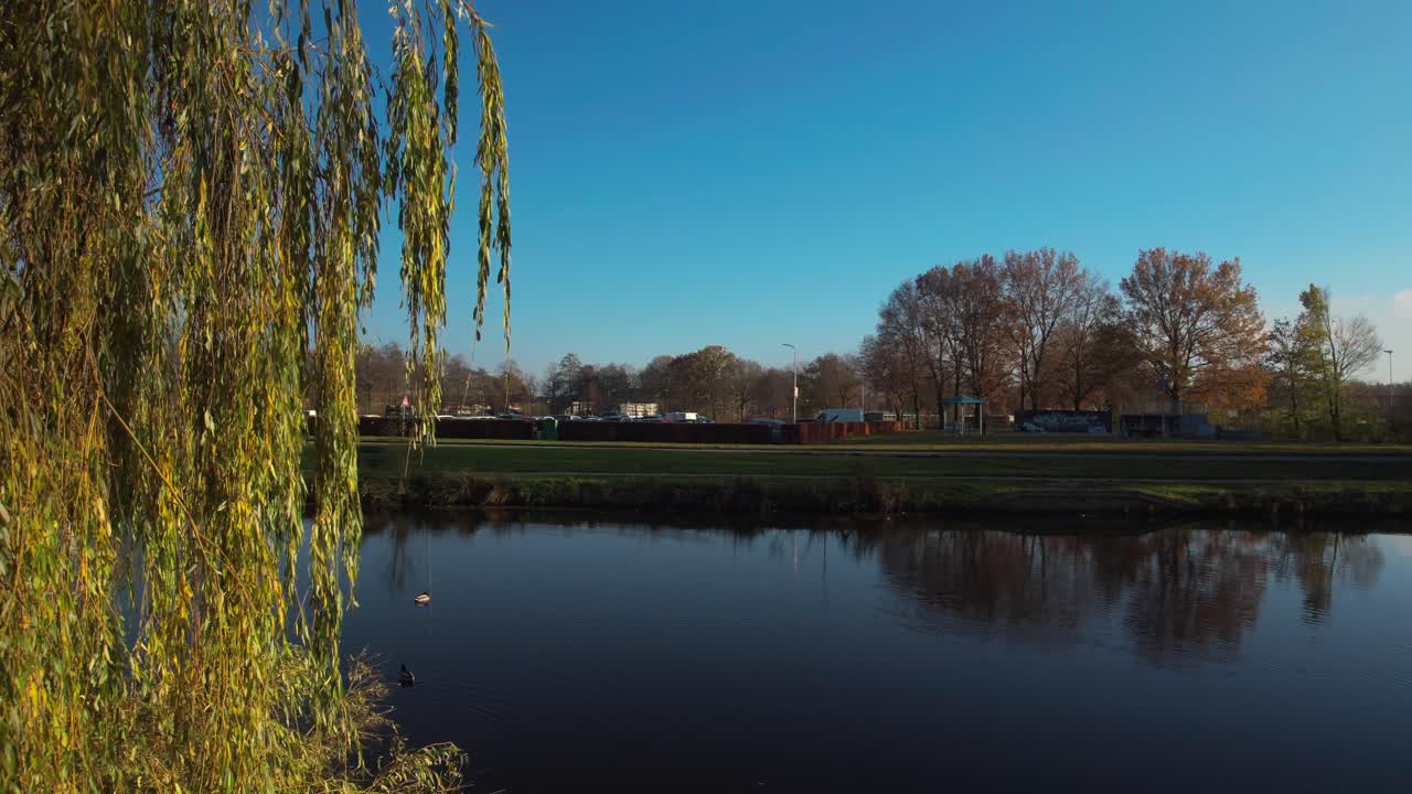 네덜란드 도시 와 공원 의 공중 사진