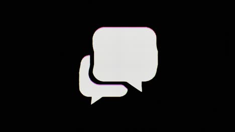 un mensaje o un icono de texto se interrumpe, oscila durante unos segundos, y luego se interrumpe