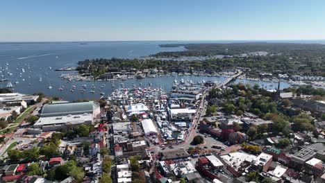 Aerial-High-Pullout-Annapolis-Maryland-In-4k