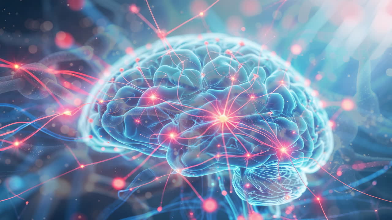 Conceptual Human Brain with Neural Connections and Digital Energy