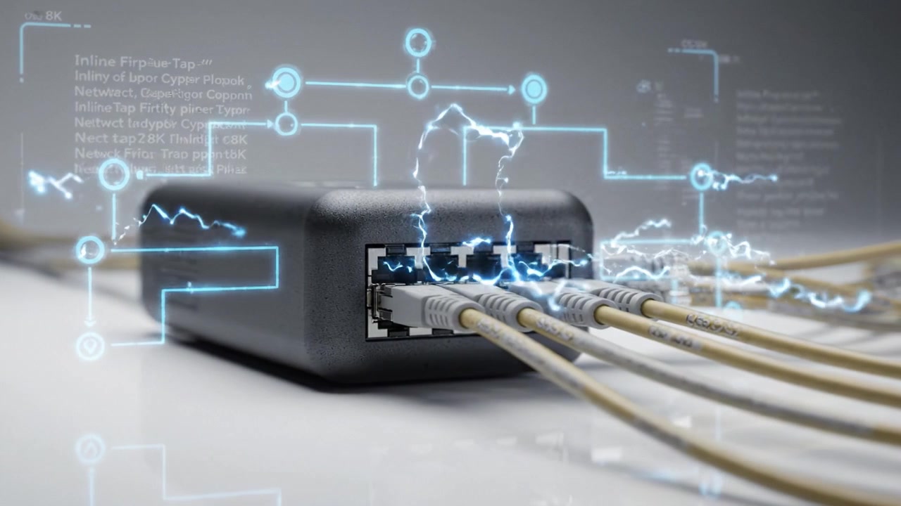 A Close-up View of a Network Switch with Connected Cables, Highlighting Data Flow and Digital Signals in a Modern Technology Setting