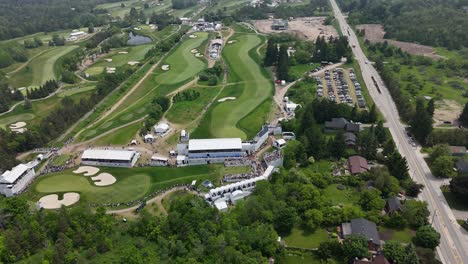 Aerial View Of TPC Toronto Golf Course During The Opening Ceremony Of 2025 RBC Canadian Open In Alton, Caledon, Ontario, Canada.