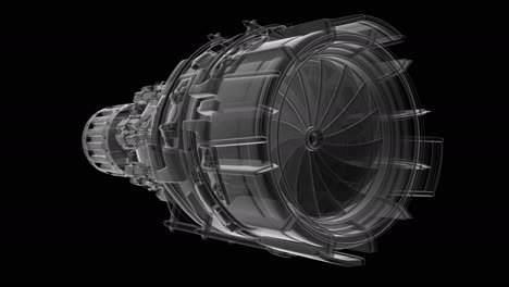 rotate jet engine turbine