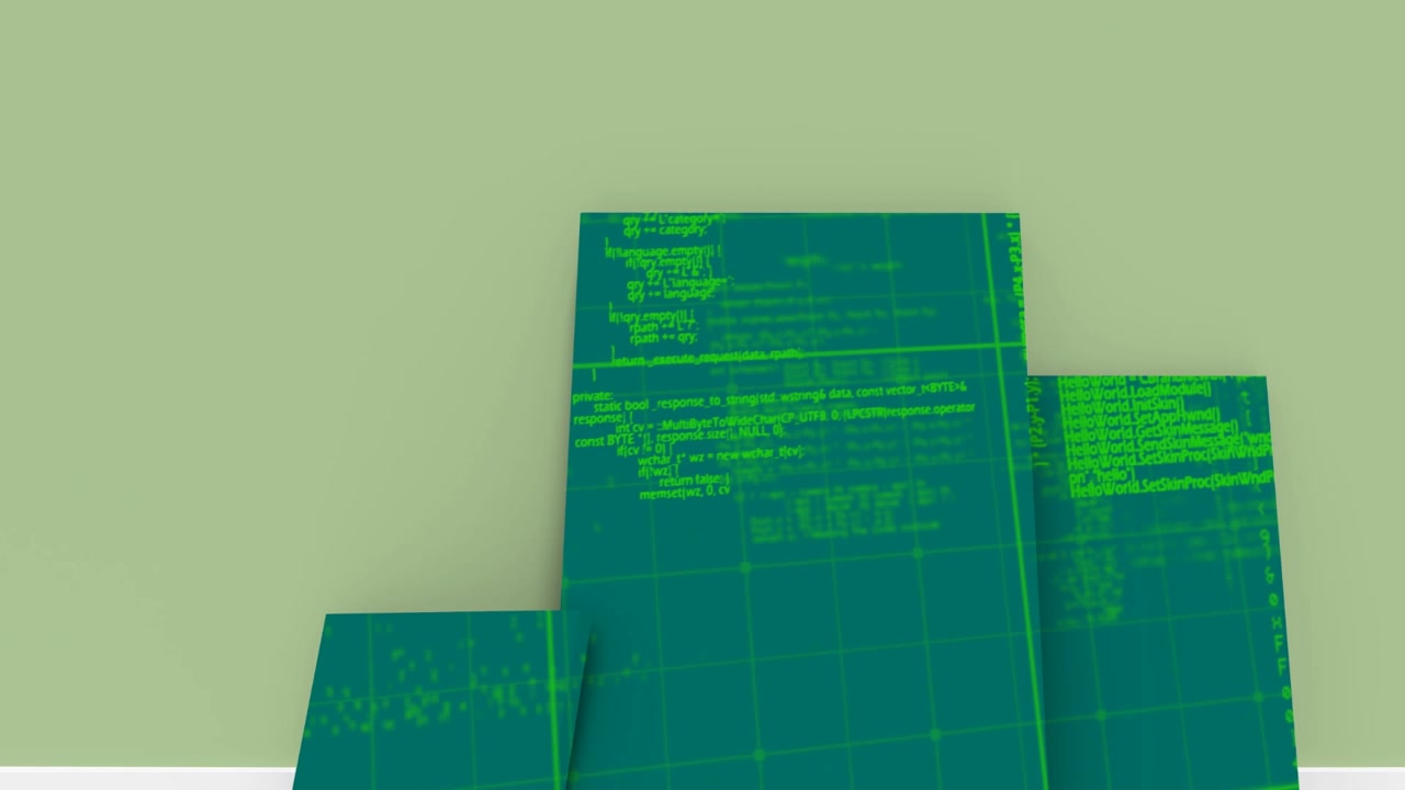 Animation of data processing over shapes