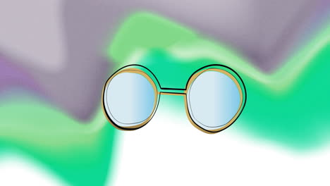 animation of colourful glasses on colourful background