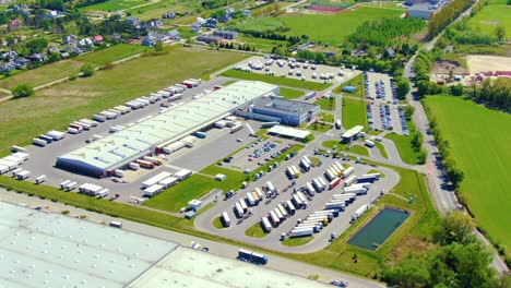 Aerial view of goods warehouse