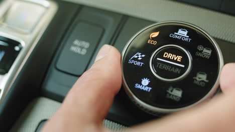 selector de modo de conducción del automóvil