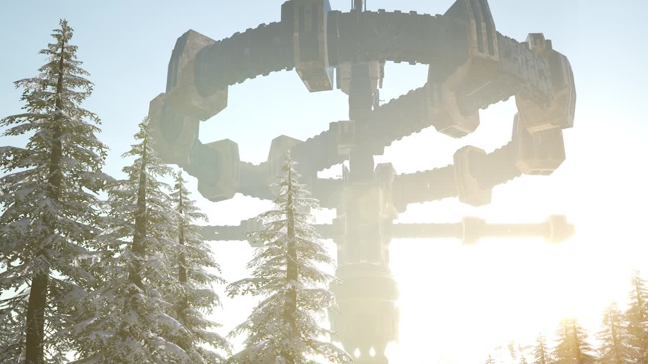 숲 위를 날아다니는 ufo