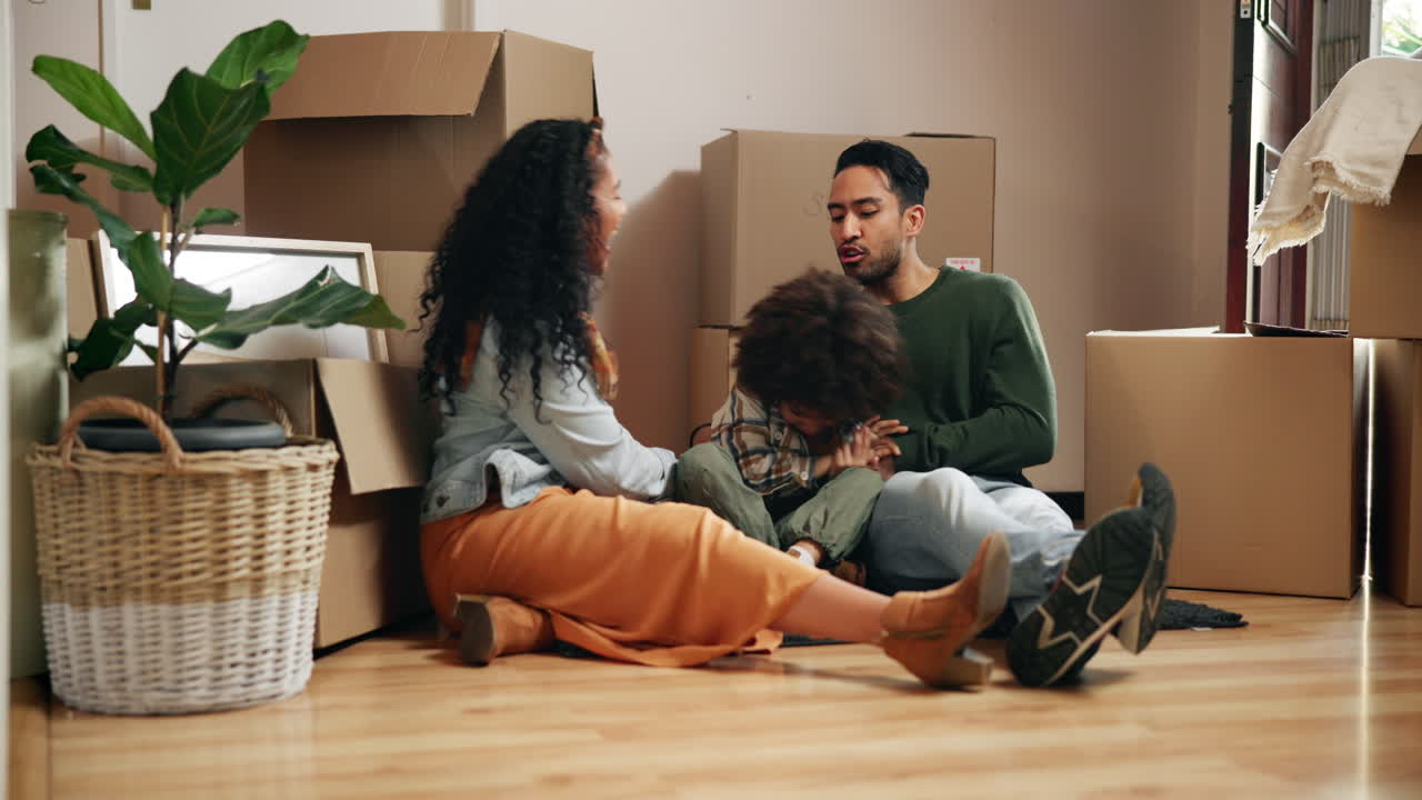 Happy Family Moving