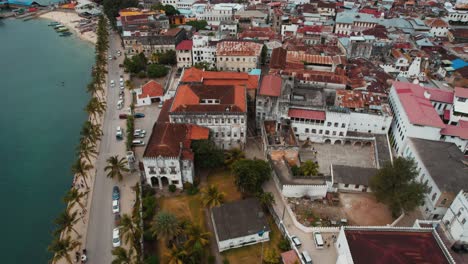 Vista-Aérea-De-La-Isla-De-Zanzíbar-En-Tanzania