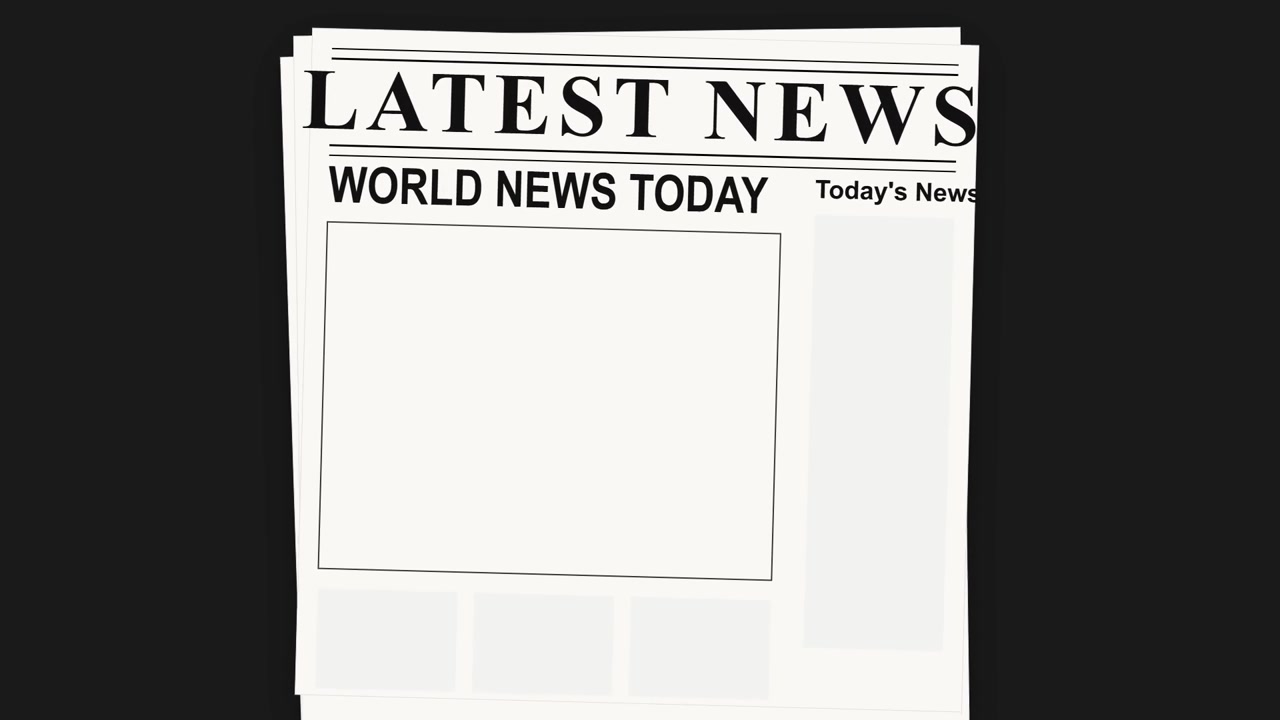 Animated Newspaper Template with Latest News Headline