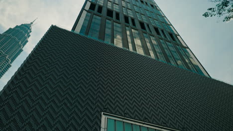modern skyscraper detail with architectural features