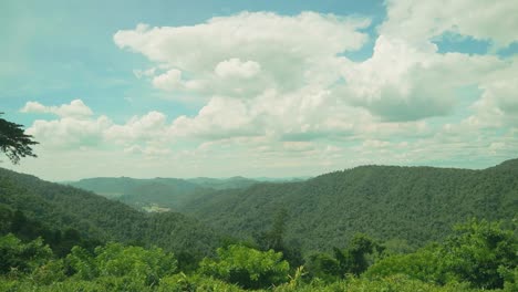 scenic viewpoint in khao yai national park, thailand with forest and valley