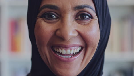 face, muslim and islamic woman in hijab smile
