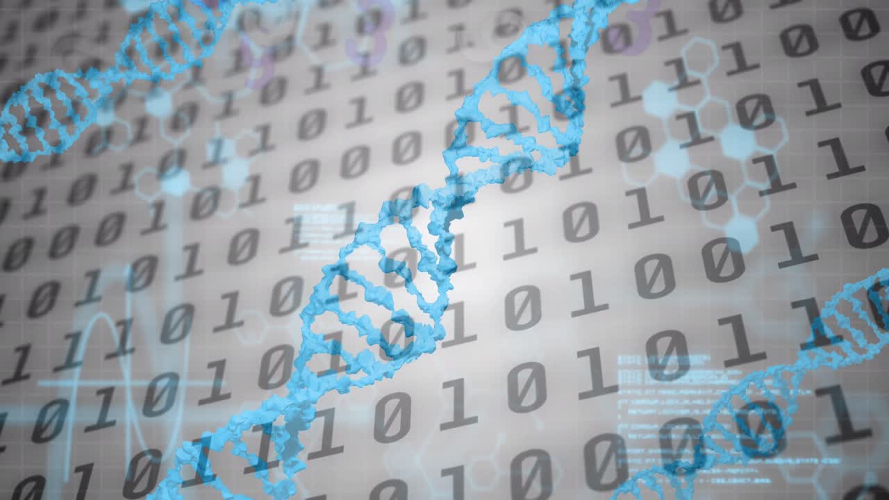 animación del procesamiento de datos médicos sobre un fondo blanco