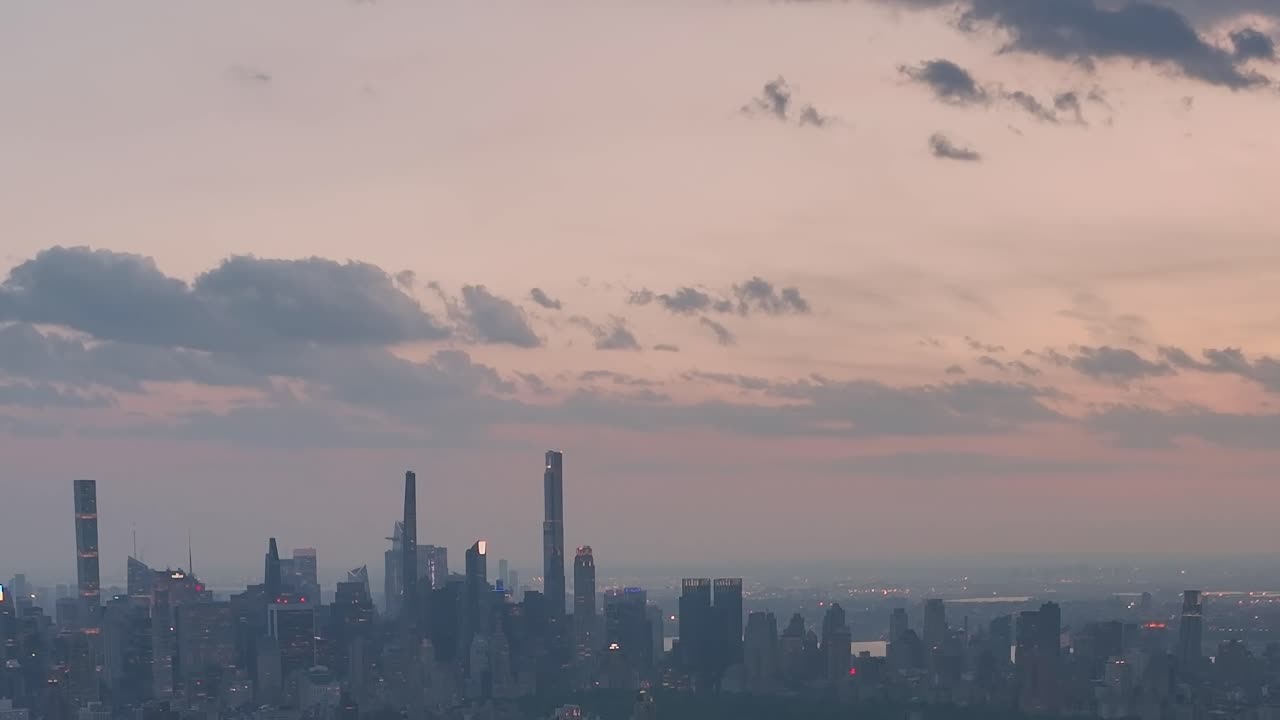 Amplia vista aérea de Manhattan y Central Park