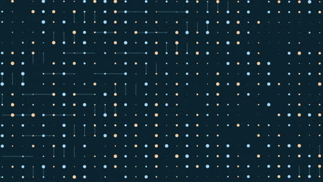 Vibrant dot grid pattern seamlessly repeating dots in blue, pink, and red on a dark background