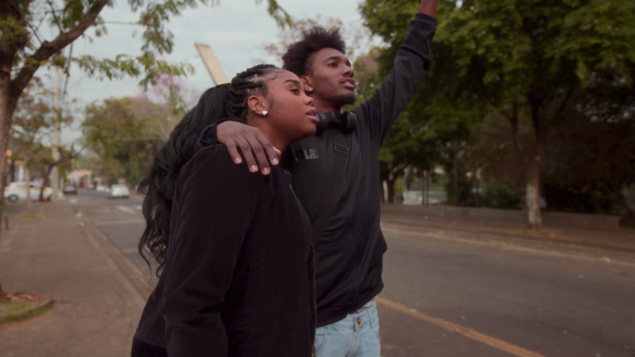 Young Couple on an Urban Street
