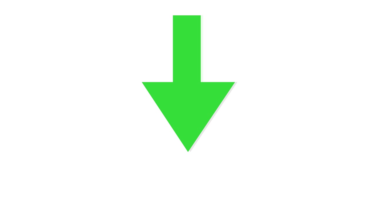 Green Arrow Pointing Down Animation