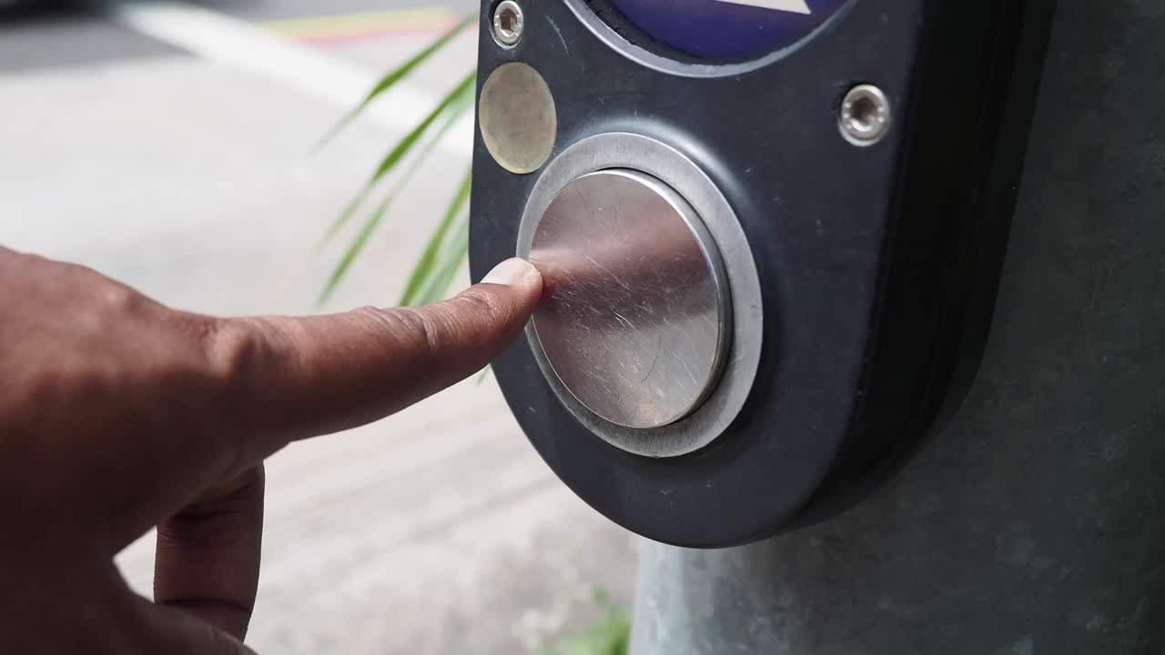 Pushing a crosswalk button