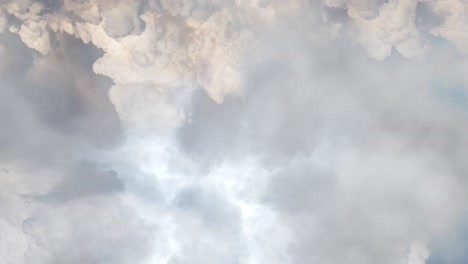 4k twilight sky and heavy storm inside thick white cumulonimbus clouds