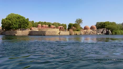 nubian town on the banks of the nile river