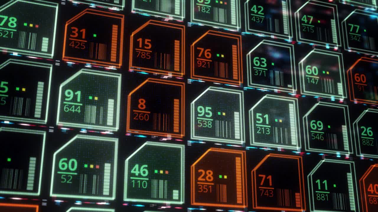 interfaz digital con datos y código