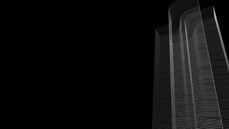 wireframe skyscrapers 4k loop