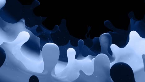 Smooth animation of liquid gray gradient in 4k. Matte paint surface as abstract looped stylish background. Glitters in viscous liquid with 3d splashes on surface like drops. Monochrome