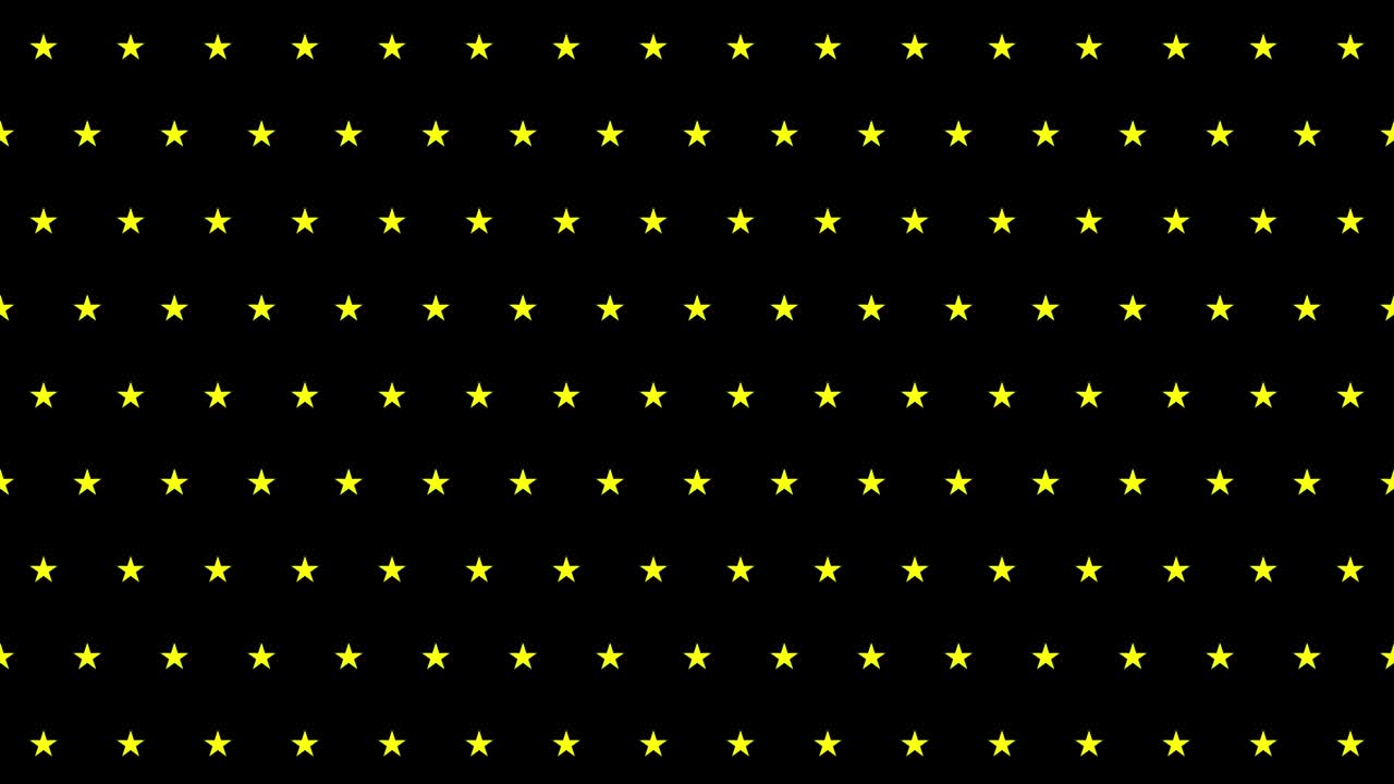 Repeated star-shaped illustration background animation (lateral motion, seamless loop)